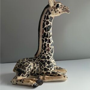 Glass/ carved stone with mosaic Collectible Sculptures